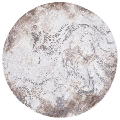 Prevost Abstract Gray/Taupe/White Area Rug