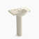 Veer™ Ceramic Pedestal Bathroom Sink with Overflow