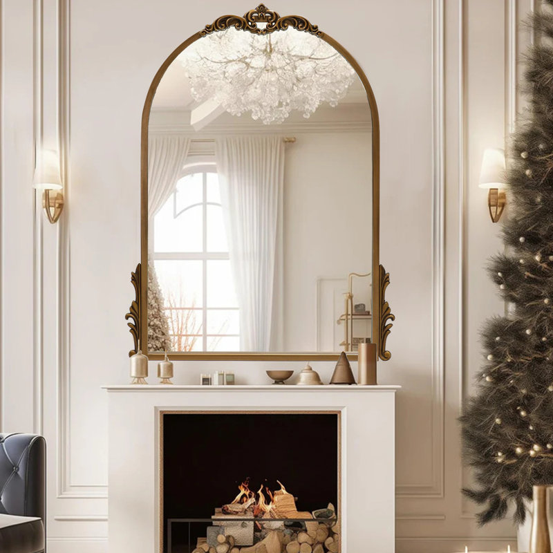 Miroir de salle de bain antique, Or antique, 26 po x 20 po