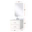 Meuble-lavabo simple blanc, l 24 po x P 18 po, comptoir en acrylique, robinet, 18 po Ensemble de meuble-lavabo avec robinet et ensemble miroir-920355745