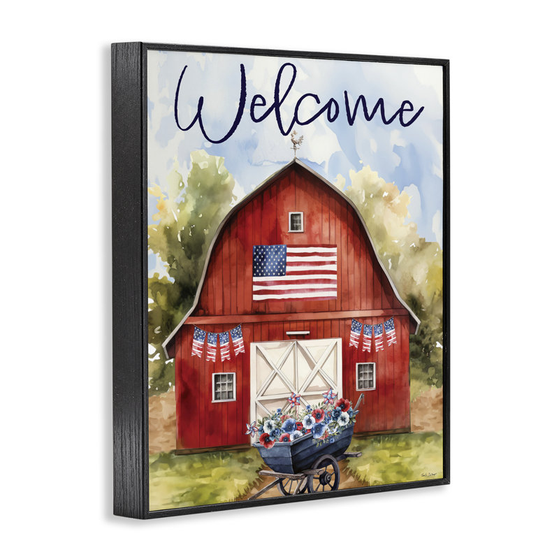 Giclée encadrée «Welcome», par Nicole DeCamp, H 14 po x l 11 po, Giclée encadrée noir minuit