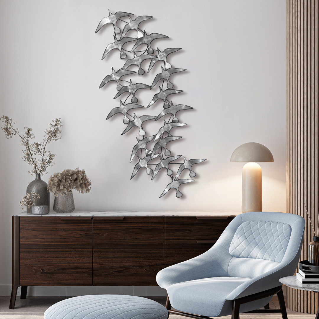 Handmade Coastal Landscape & Nature Wall Decor on Metal Rosecliff Heights