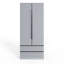 Lania Ripple Ridged 2 Door 2 Drawer Combination Wardrobe Matt Grey