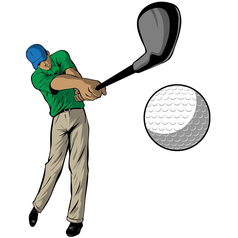 Adhésif décoratif golfeur Winn, H 60 po x l 47 po