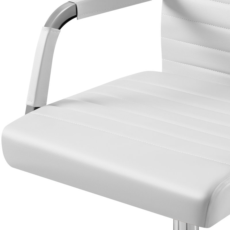 Wyndid Mid-Back Conference Chair with Arms, White