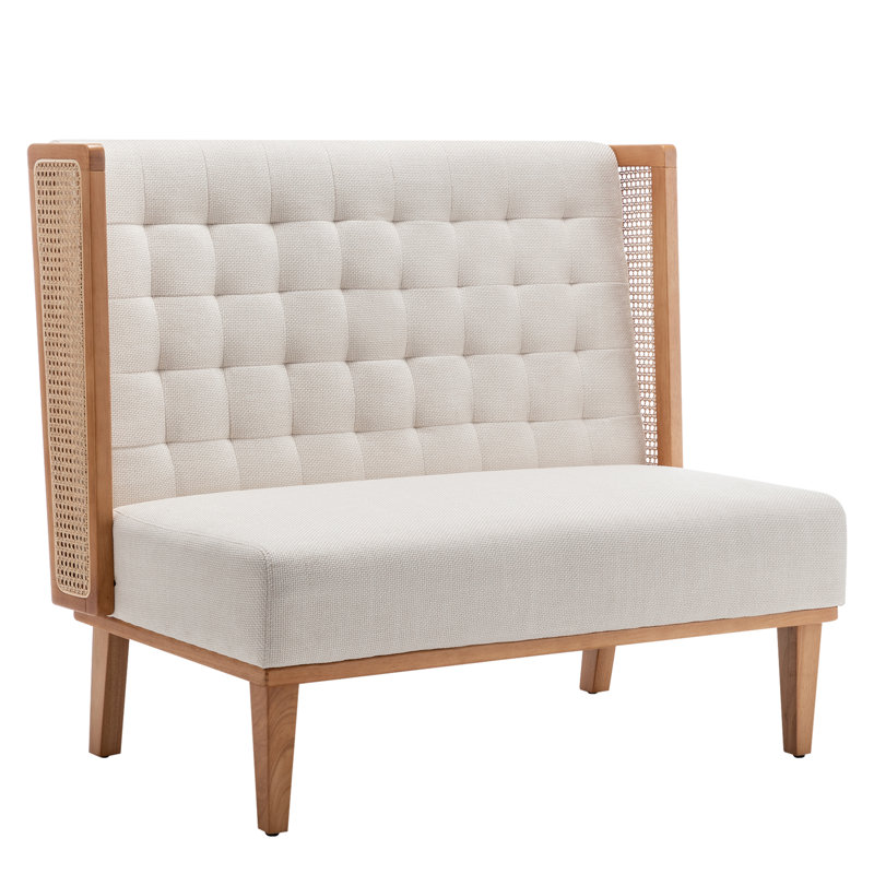 Aaronda 44'' Reception Loveseat, Ivory
