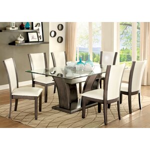 Latitude Run® Glass Top Dining Table & Reviews | Wayfair