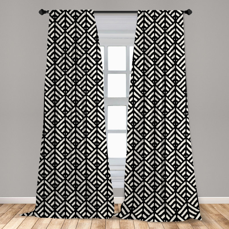 Mixed Semi-Sheer Rod Pocket Sliding Panel, 28" x 63"