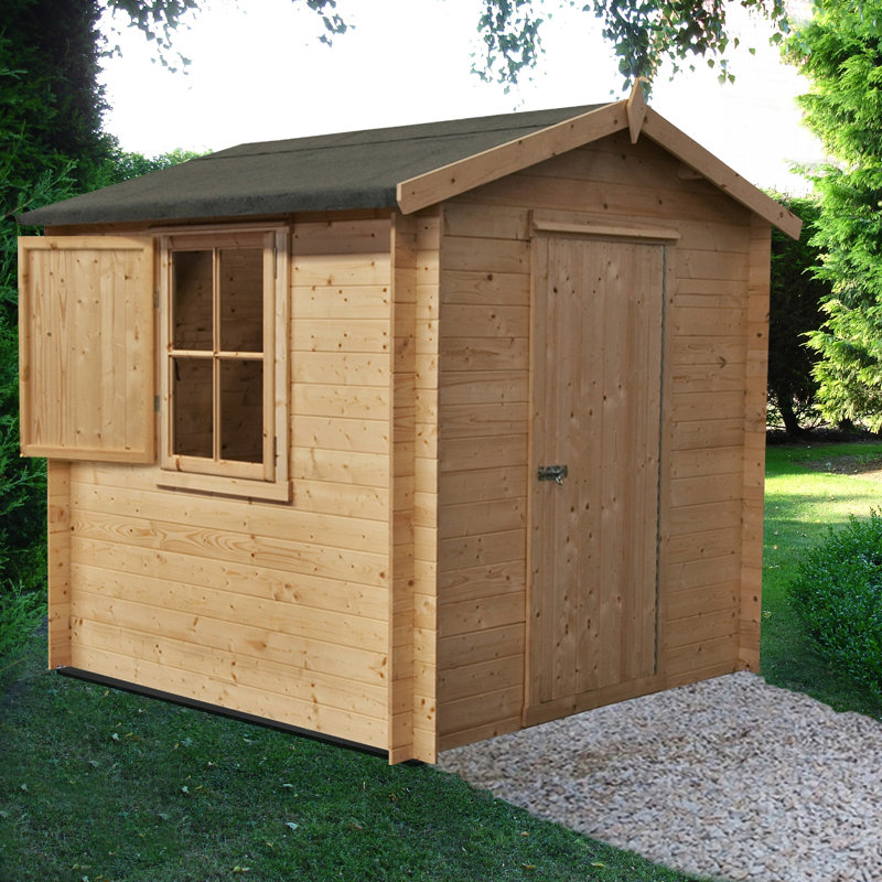 Camelot 10 ft. W x 10 ft. D Log Cabin Garden Shed