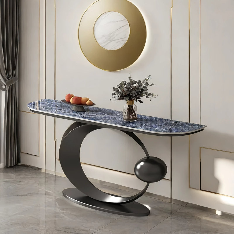 Console luxueuse pour hall d'entrée en ardoise, H 31,5 po x l 59,1 po x P 11,8 po, Île Seymour Nord, Galapagos