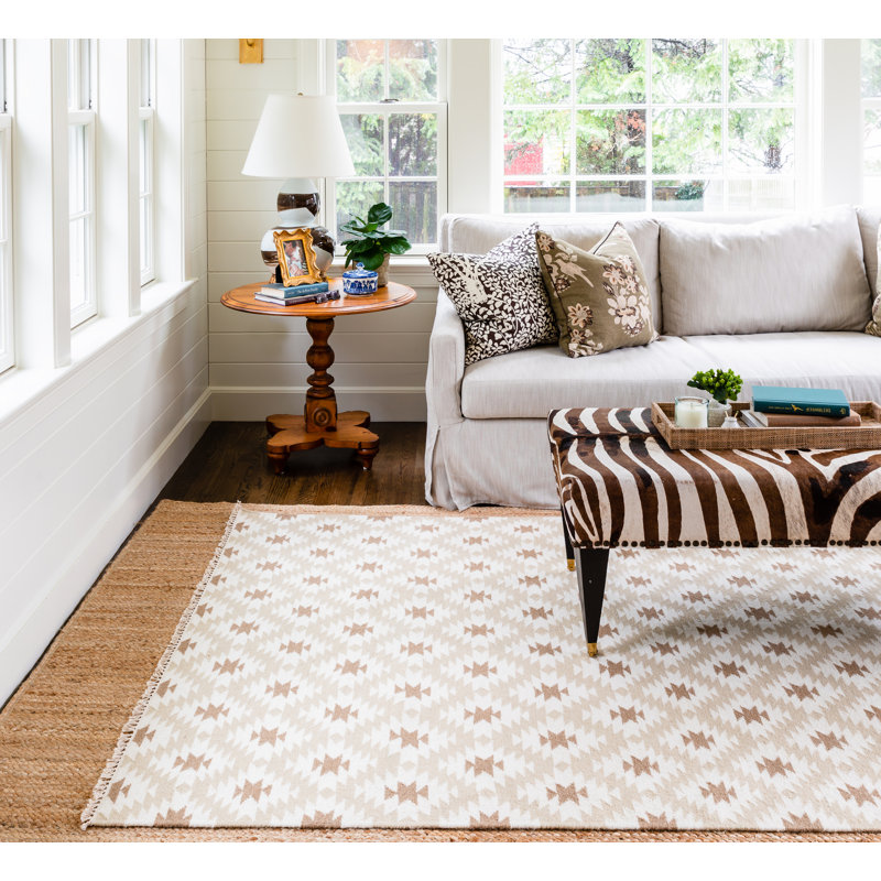 Thompson Wool Geometric Area Rug, Rectangle 7'6" x 9'6"