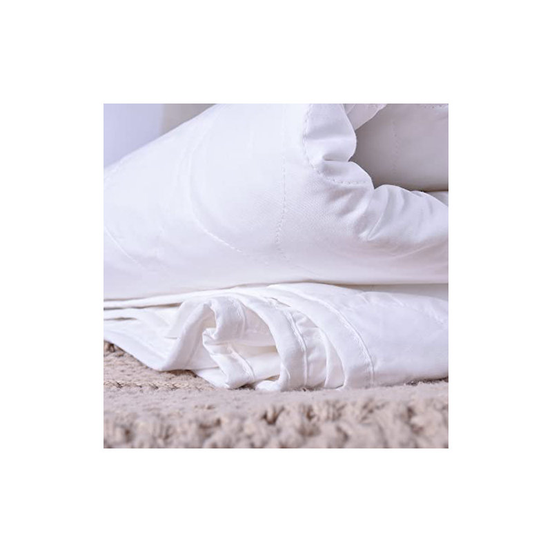 Lancashire Textiles Luxury Breathable 100% Natural Cotton Filling & Cover Lightweight 1 Tog Keep Cool Summer Duvet Quilt