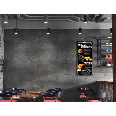 BURGELIY Dark Grey Concrete Wallpaper - 16"X169" Waterproof Peel And Stick Textured Contact Paper For Walls, Backsplash, Countertops
