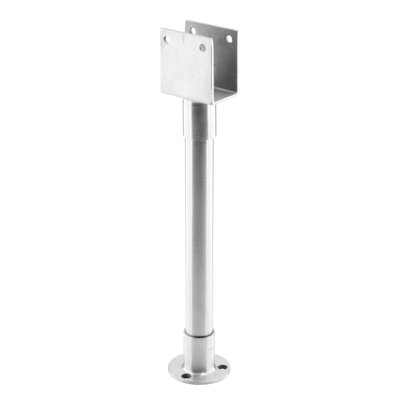 Prime-Line Pilaster Support, 1-1/4 in., 2-Ear, 11-1/2 in.-14-in., Stainless Steel (Single Pack)