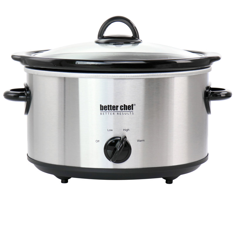 Better Chef 5 Quart Stainless Steel Oval Slow Cooker