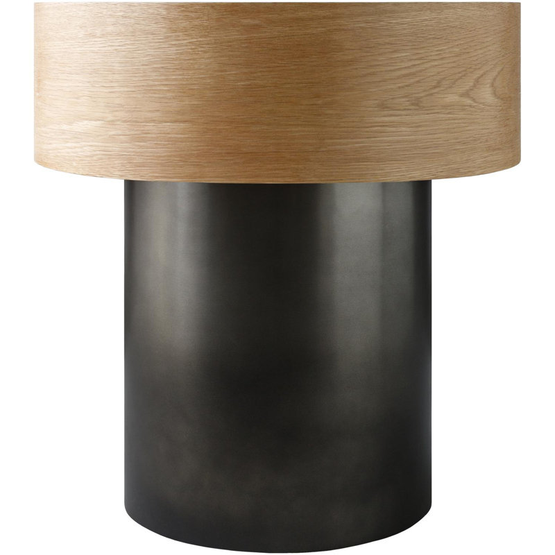 Table de bout moderne Shatay, Noir, Brun
