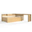 Structure de lit de jour avec couchette Haven, bureau intégré et tiroirs de rangement pour enfants-134483948