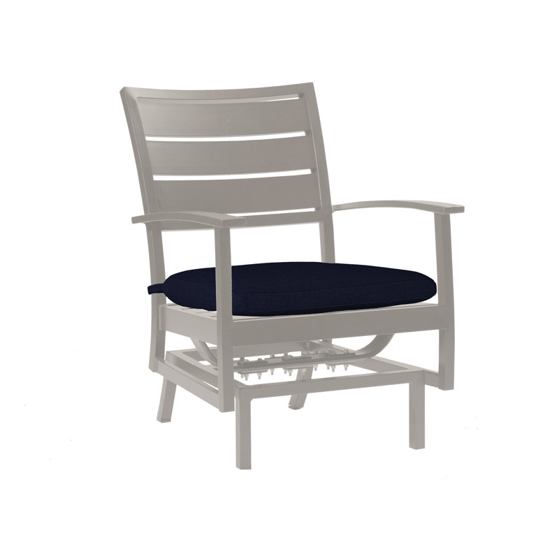 Charleston Aluminum Patio Lounge Chair with Cushions, Oyster, Cast Mist