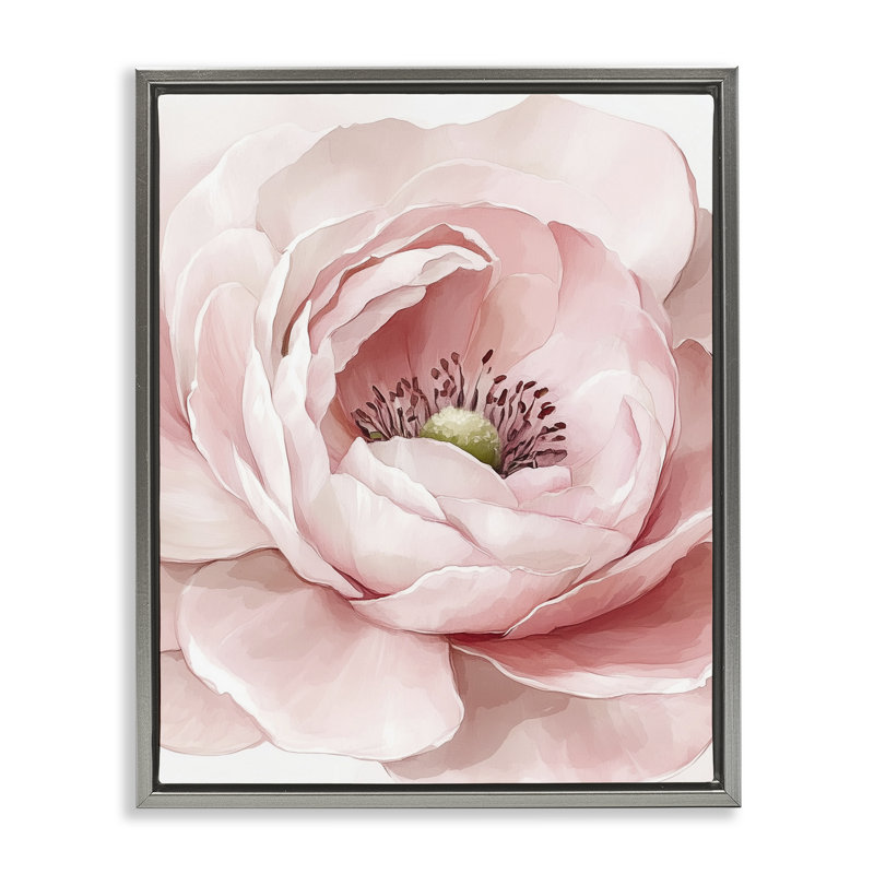 Cadre frais Fresh Rosy, Cadre flottant gris lustré, H 21 po x l 17 po