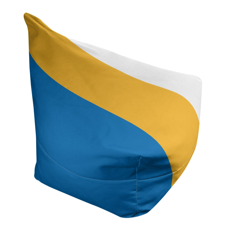 Golden State Bean Bag Cover, 2" x 38" x 42", Royal Blue/California Golden Yellow/White