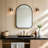 Iron Armed Sconce Dimmable with Glass Shade  Hardwired Bathroom Vanity Light