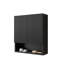 Armoire de toilette de 26 po avec portes et tablette, rangement noir pour la salle de bain, la cuisine et la salle de lavage