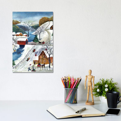 Winter Wonderland Home For The Holidays by Cheryl Bartley - Wrapped Canvas Painting
