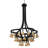 Cretella 34 - Light Steel Dimmable Tiered Chandelier