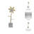 Luxury Floral Decorative Sculpture with Gold Accents and Marble Base - Elegant Handcrafted Tabletop Accent for Home and Office Decor.-1917793120
