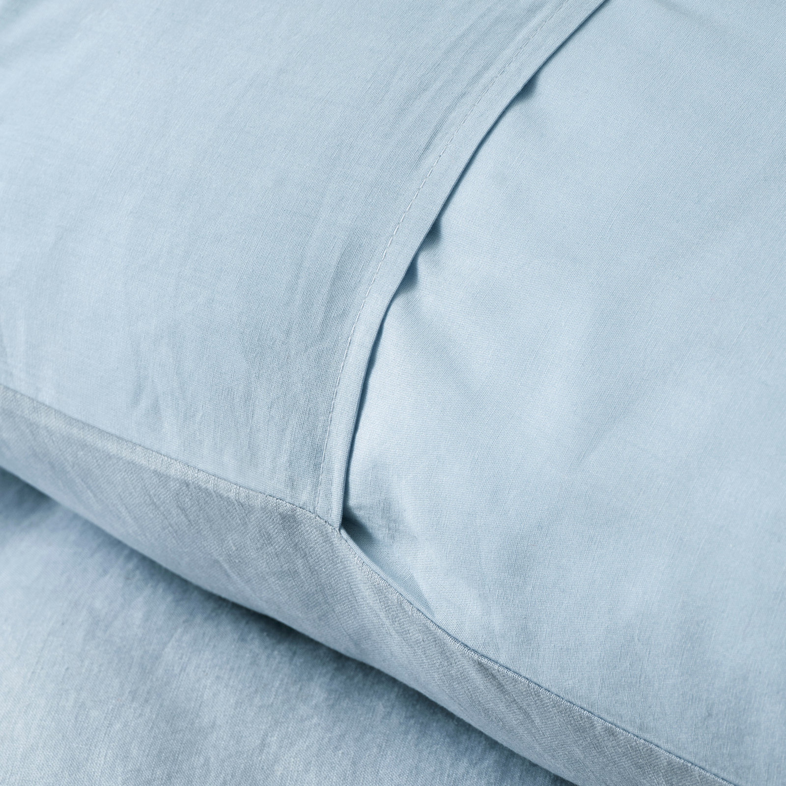 Kandice Linen Duvet Cover Set, Queen Duvet Cover + 2 Shams, White