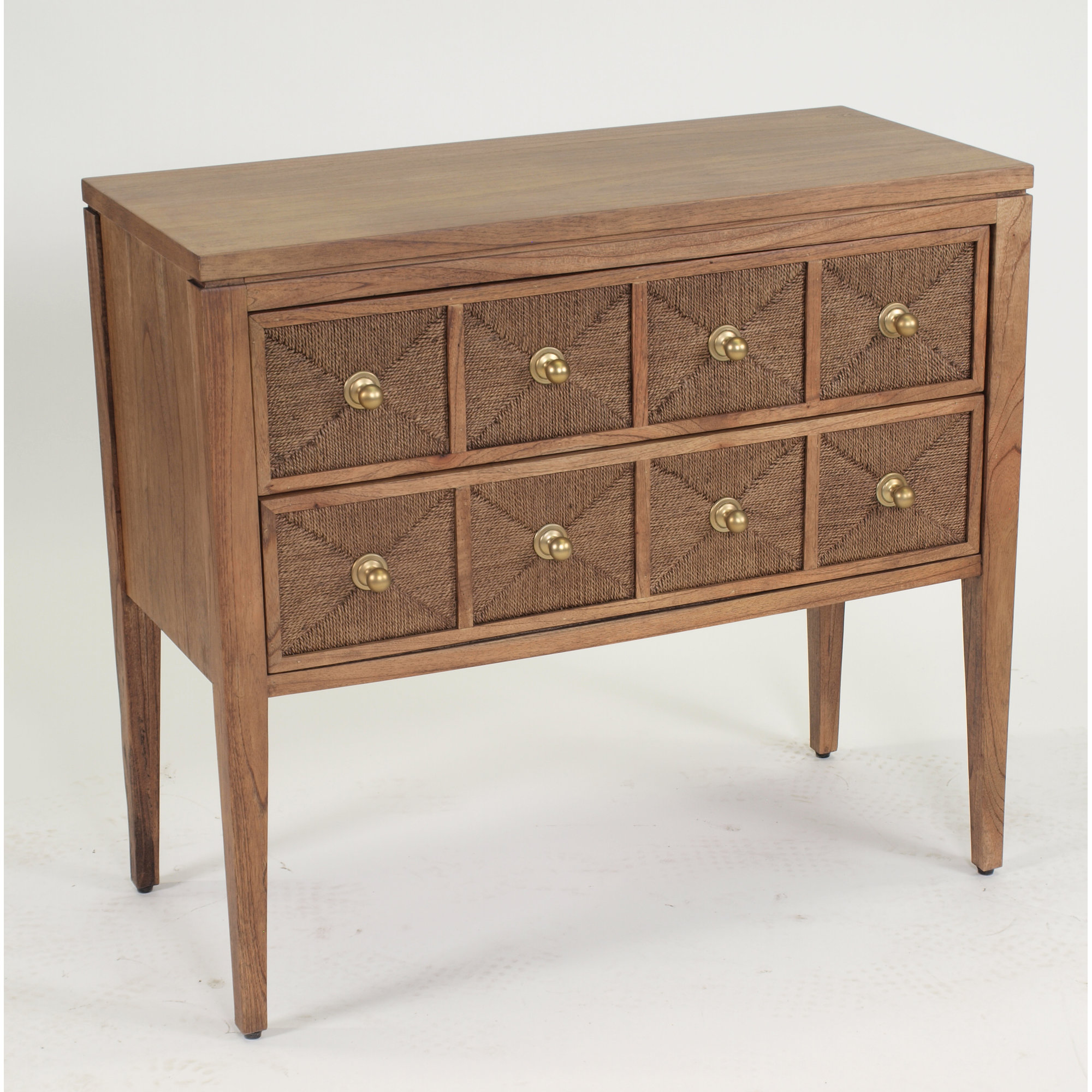 Misha Two Drawer Accent Chest, Aged Barrel