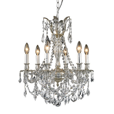 Lustre empire en cristal 6 lumières Traditional