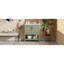 Meuble-lavabo vert de 30 pouces avec lavabo en céramique et rangement polyvalent - idéal pour les petites salles de bain-1621238399