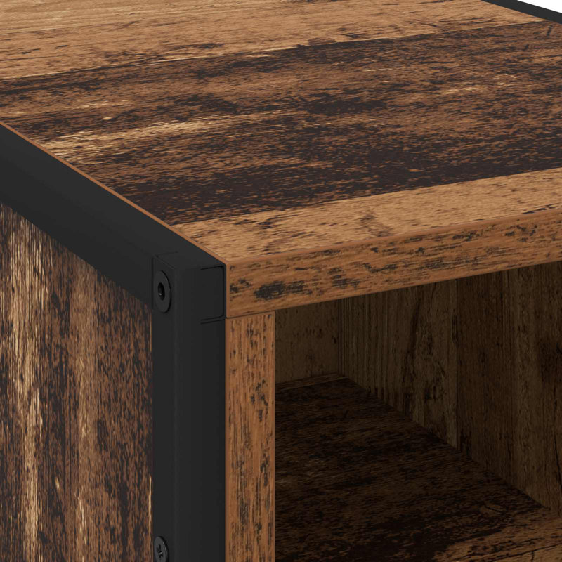 39.5cm W Manufactured Wood Bedside Table, Old Wood