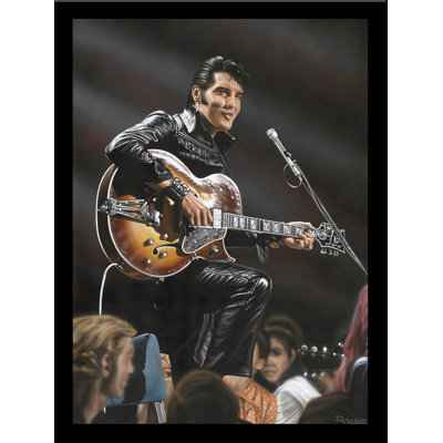 «Elvis in Leather», affiche imprimée par Darryl Vlasak, souvenirs encadrés