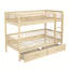 Lits superposés avec rangement, lits jumeaux en pin, style rustique gain de place pour chambre d'enfant-1960748045