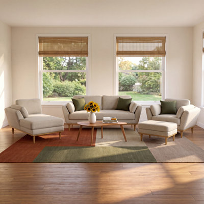 5-Piece Upholstery Set with Chaise