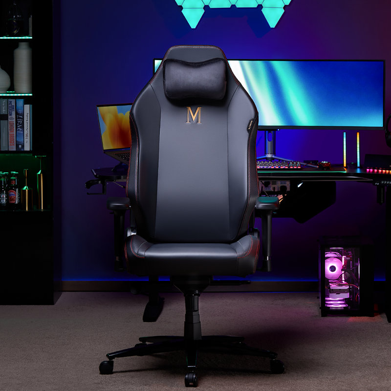Adjustable Reclining Ergonomic Faux Leather Swiveling PC & Racing Game Chair, X-Large, 54.72" H x 29.13" W x 22.4" D