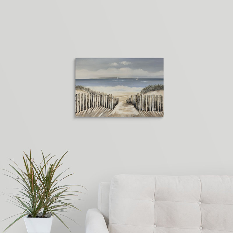 « seascape escape », peinture sur toile, Toile tendue, H 12 po x l 18 po x p 1,25 po