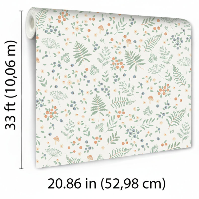 Papier peint Bramble and Bloom, Blue