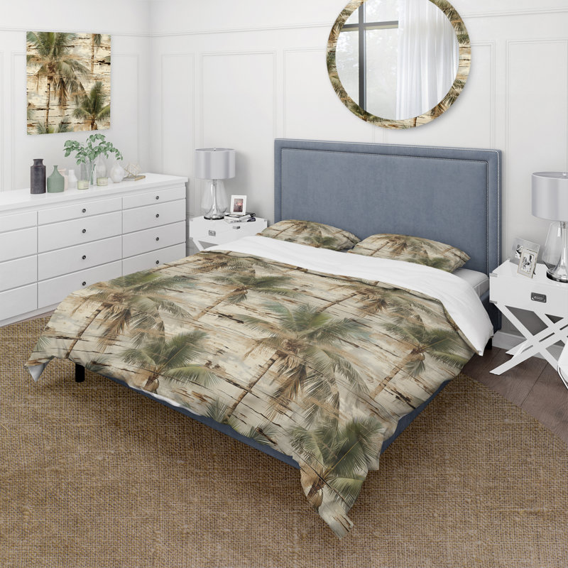 Ensemble de housse de couette Driftwood, Housse de couette simple + 1 taie décorative stan