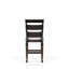 Tabouret de comptoir rembourré chocolat noir avec siège attrayant en forme d'échelle et décoration attrayante