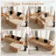 Canapé en éponge à densité élevée de 77,2 po sans assemblage en peluche 32D, canapé moelleux et confortable avec canapé double, canapé-lit, couleur contrastante, esthétique symétrique, pour le salon, chameau-573256306