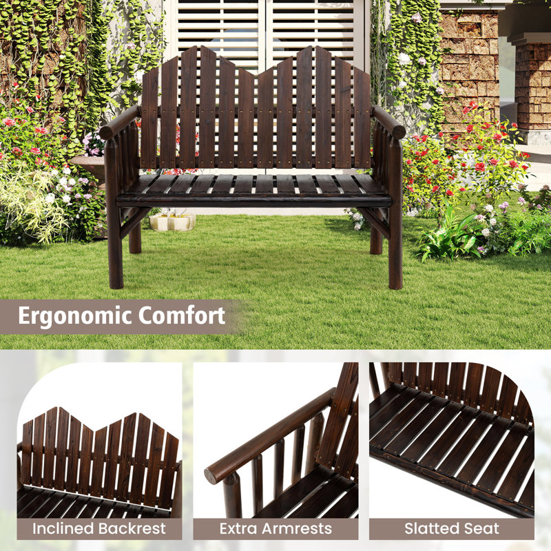 Solid Wood Outdoor Bench