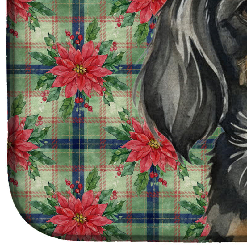 Tapis de vaisselle épagneul tibétain noir et brun clair
