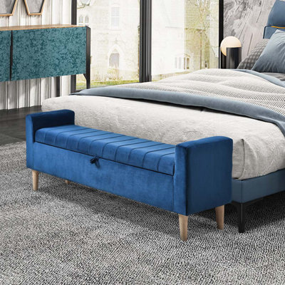 Banc de rangement avec repose-pieds 48 po