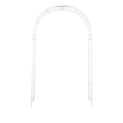 Coletin Metal Indoor Outdoor Arched Garden Arbor with Lattice Work Sides