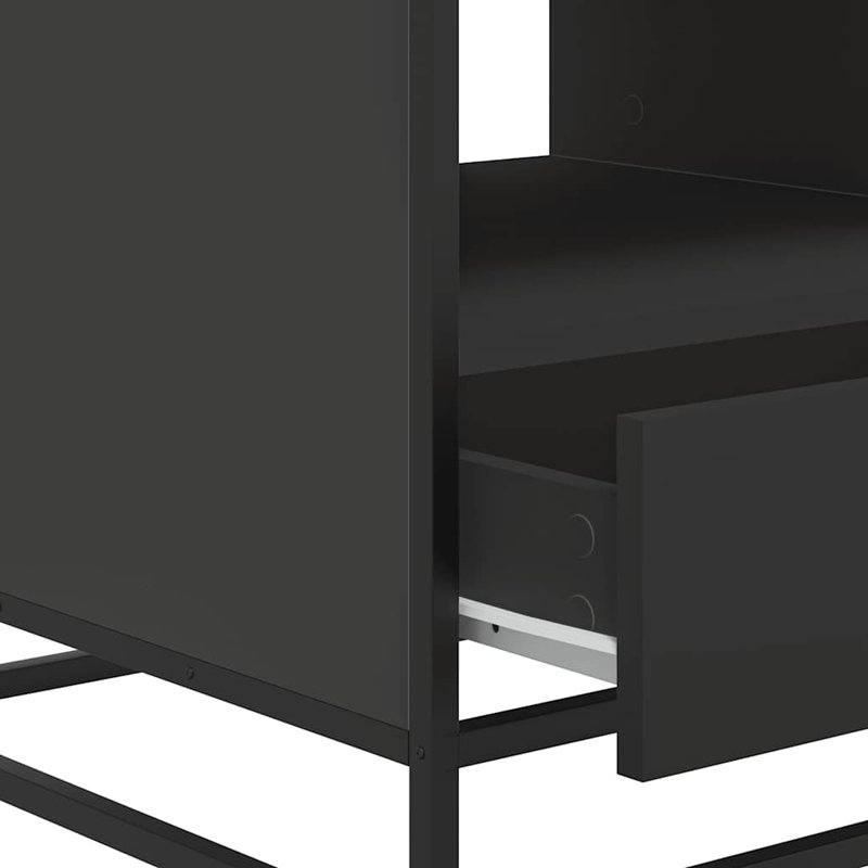 Coffee Table with Storage, Black