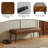 Lora Mid-Century Modern Tufted Leather Bench, 44" Wide with Metal Legs-965398932