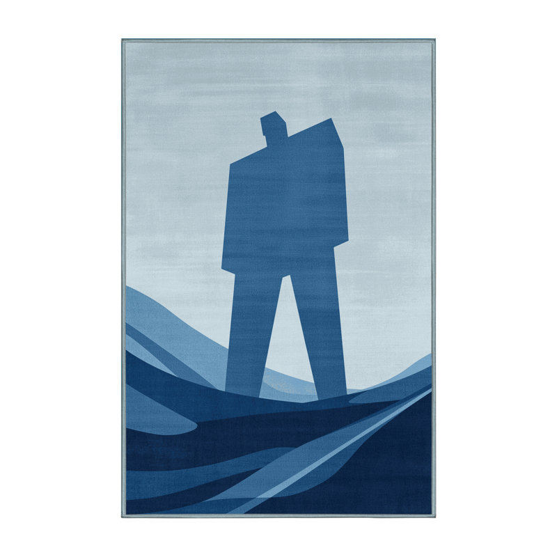 Tapis bleu moelleux moelleux et moelleux Fairwinds, 3 X 5